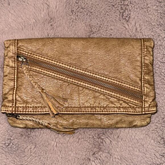 Tan Zippered Clutch by Converse - Picture 1 of 7
